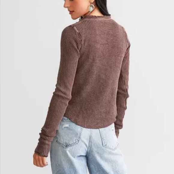 NWT Free People One Colt Thermal Mole Brown Size S - Picture 2 of 2